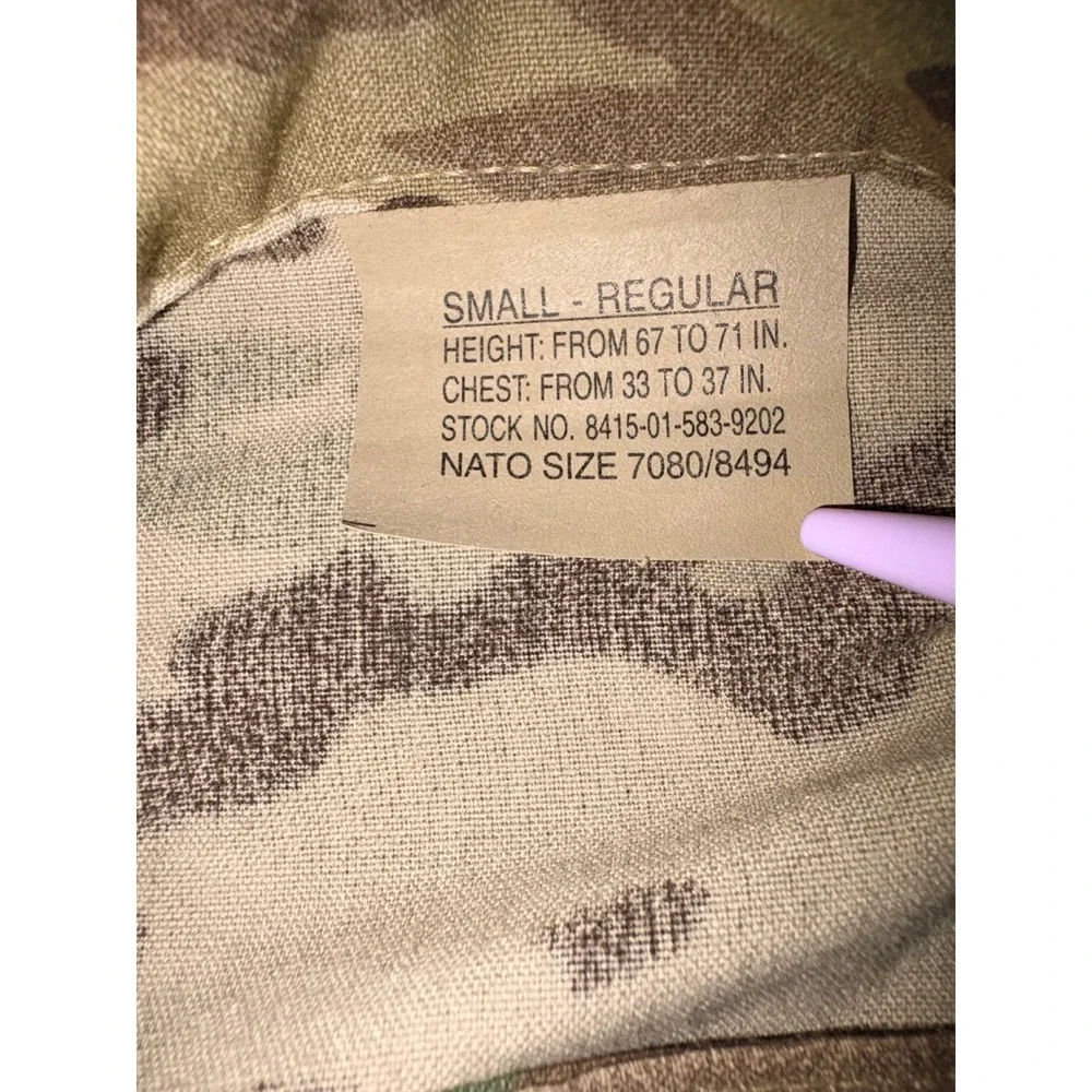 US Army OCP Multicam ACU Field Coat Jacket Small Regular 8415-01-583-9202